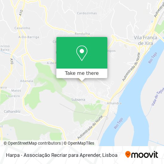 Harpa - Associação Recriar para Aprender mapa