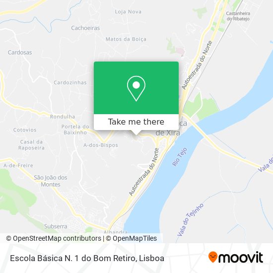 Escola Básica N. 1 do Bom Retiro mapa