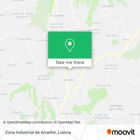 Zona Industrial de Arranhó mapa