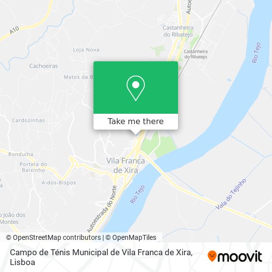 Campo de Ténis Municipal de Vila Franca de Xira mapa