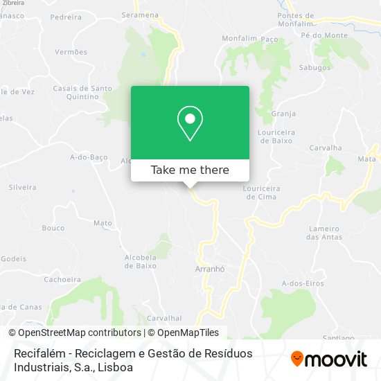 Recifalém - Reciclagem e Gestão de Resíduos Industriais, S.a. mapa