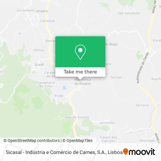 Sicasal - Indústria e Comércio de Carnes, S.A. map
