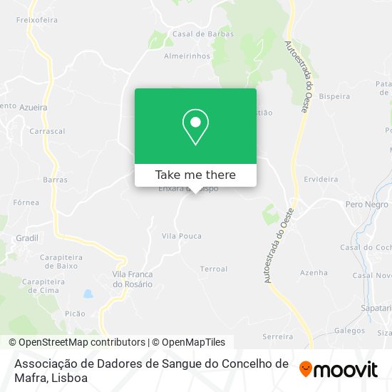 Associação de Dadores de Sangue do Concelho de Mafra map