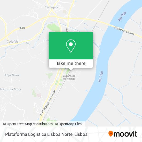 Plataforma Logística Lisboa Norte mapa