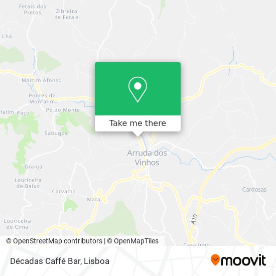 Décadas Caffé Bar map