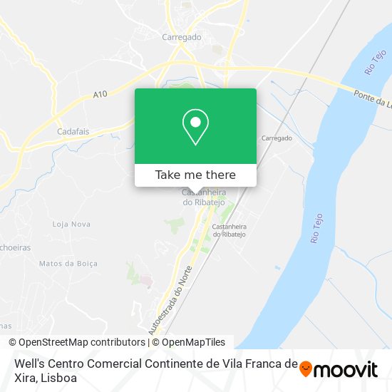 Well's Centro Comercial Continente de Vila Franca de Xira map