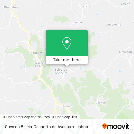 Cova da Baleia, Desporto de Aventura map