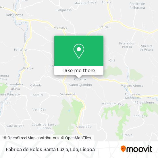 Fábrica de Bolos Santa Luzia, Lda mapa