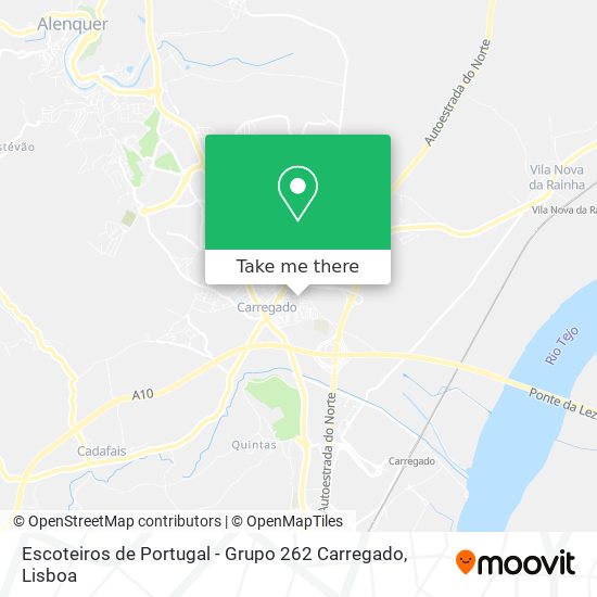 Escoteiros de Portugal - Grupo 262 Carregado map