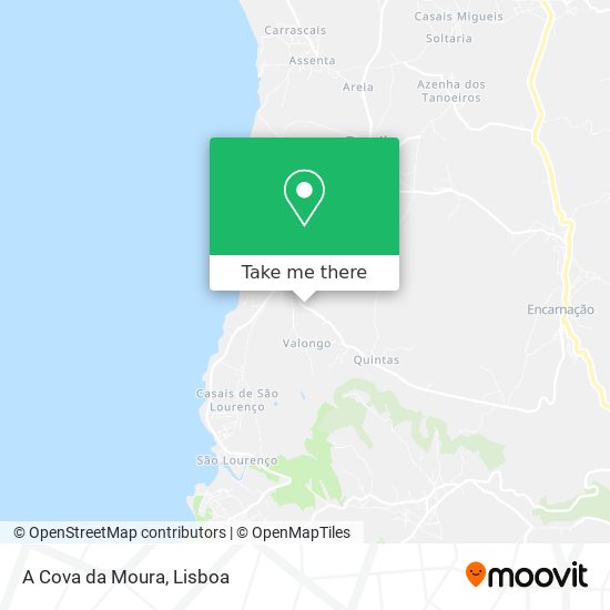 A Cova da Moura mapa