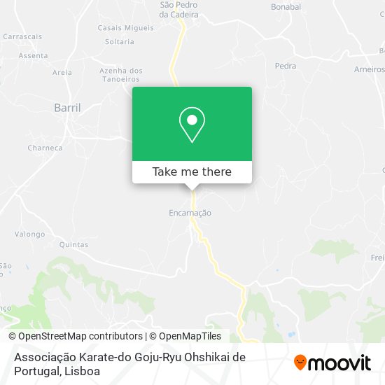 Associação Karate-do Goju-Ryu Ohshikai de Portugal mapa