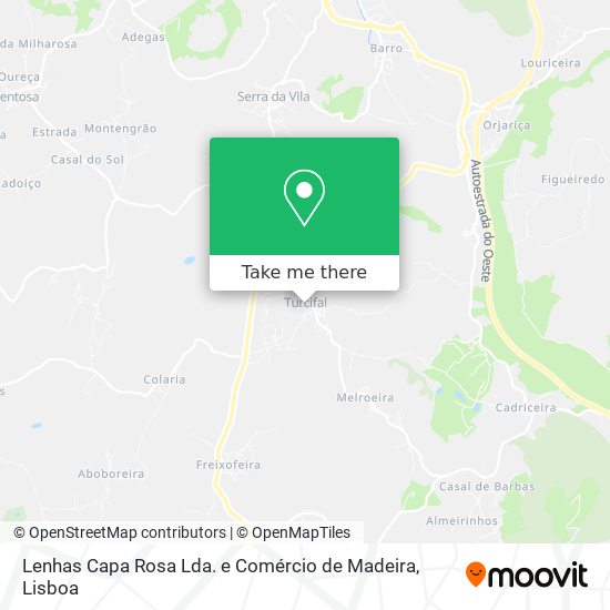 Lenhas Capa Rosa Lda. e Comércio de Madeira mapa