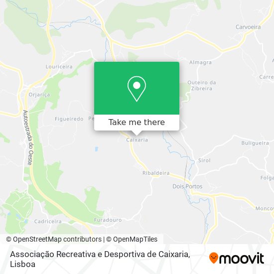 Associação Recreativa e Desportiva de Caixaria map