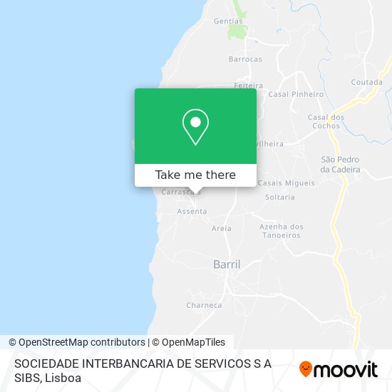 SOCIEDADE INTERBANCARIA DE SERVICOS S A SIBS map