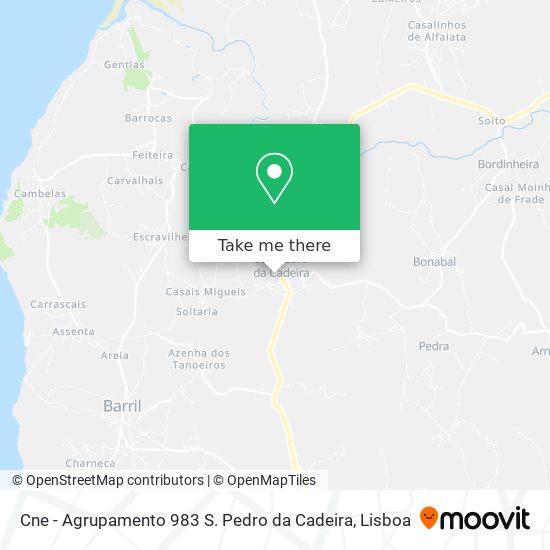 Cne - Agrupamento 983 S. Pedro da Cadeira map