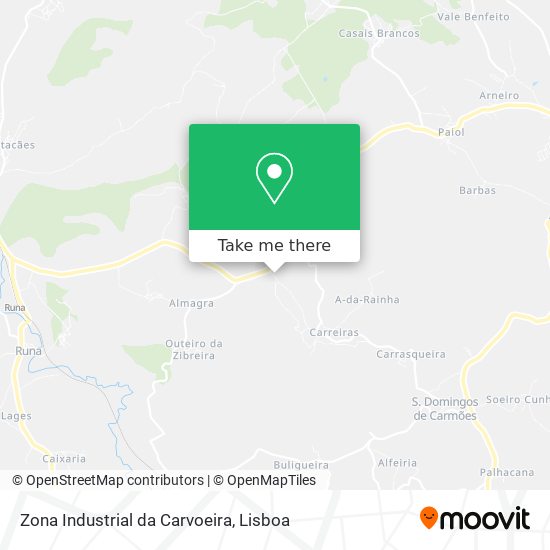 Zona Industrial da Carvoeira mapa
