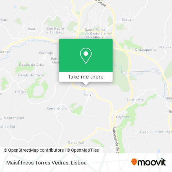 Maisfitness Torres Vedras mapa