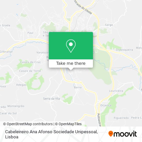 Cabeleireiro Ana Afonso Sociedade Unipessoal map