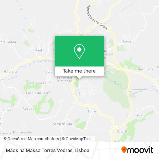 Mãos na Massa Torres Vedras map