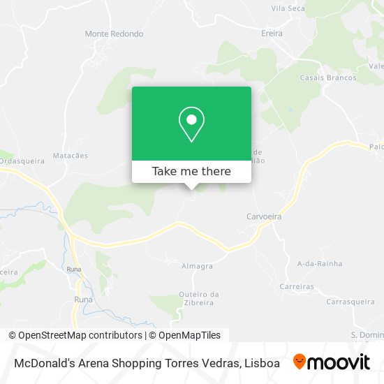 McDonald's Arena Shopping Torres Vedras mapa