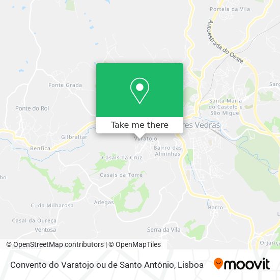 Convento do Varatojo ou de Santo António map