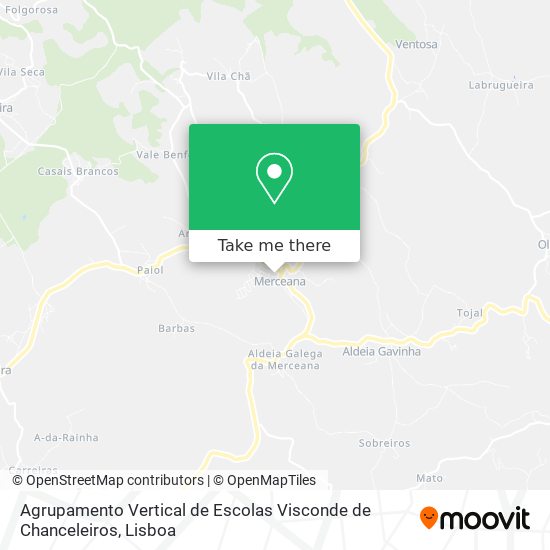 Agrupamento Vertical de Escolas Visconde de Chanceleiros map