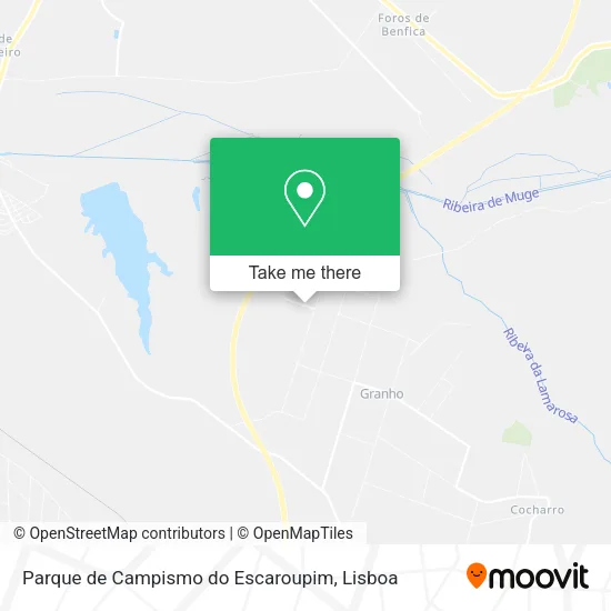 Parque de Campismo do Escaroupim map