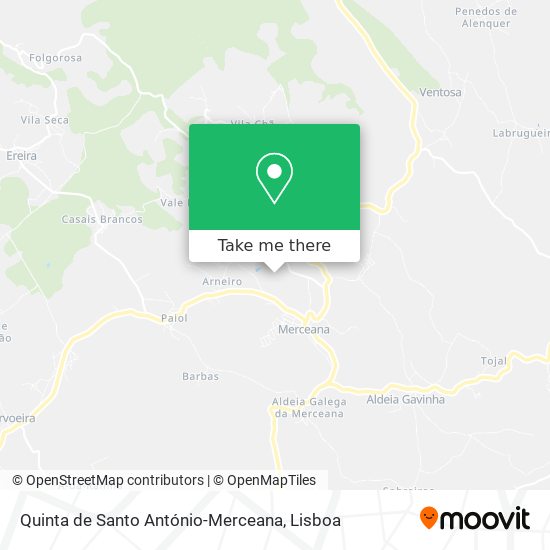 Quinta de Santo António-Merceana mapa