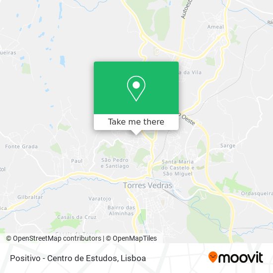 Positivo - Centro de Estudos map