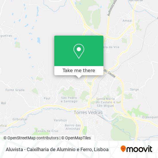 Aluvista - Caixilharia de Alumínio e Ferro mapa