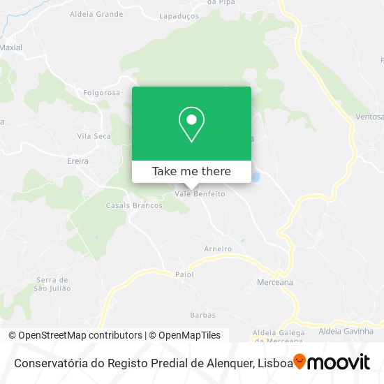 Conservatória do Registo Predial de Alenquer map