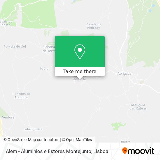 Alem - Aluminios e Estores Montejunto map