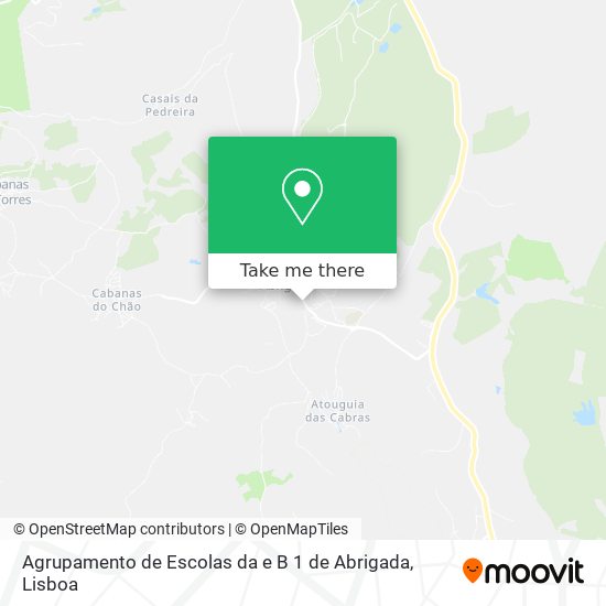 Agrupamento de Escolas da e B 1 de Abrigada mapa