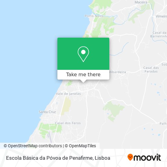 Escola Básica da Póvoa de Penafirme mapa