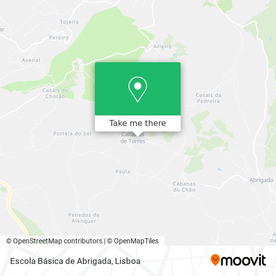 Escola Básica de Abrigada mapa