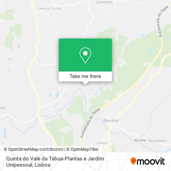 Quinta do Vale da Tábua-Plantas e Jardim Unipessoal mapa