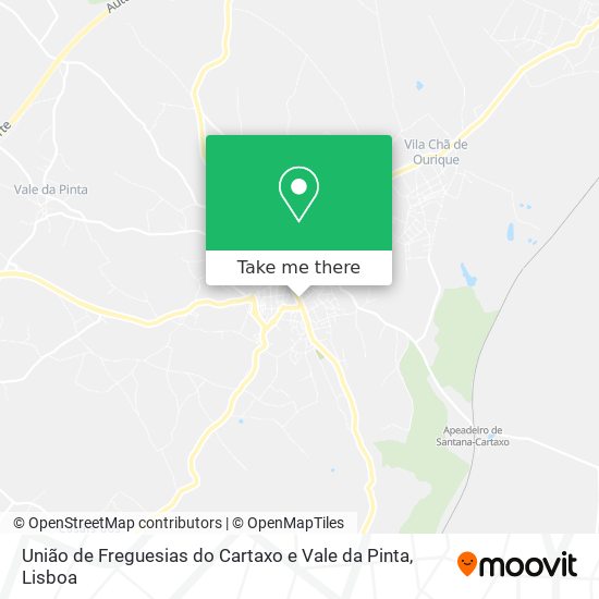 União de Freguesias do Cartaxo e Vale da Pinta map