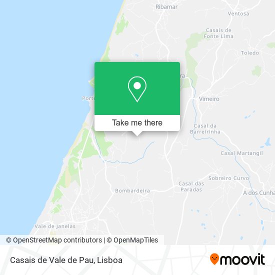 Casais de Vale de Pau mapa