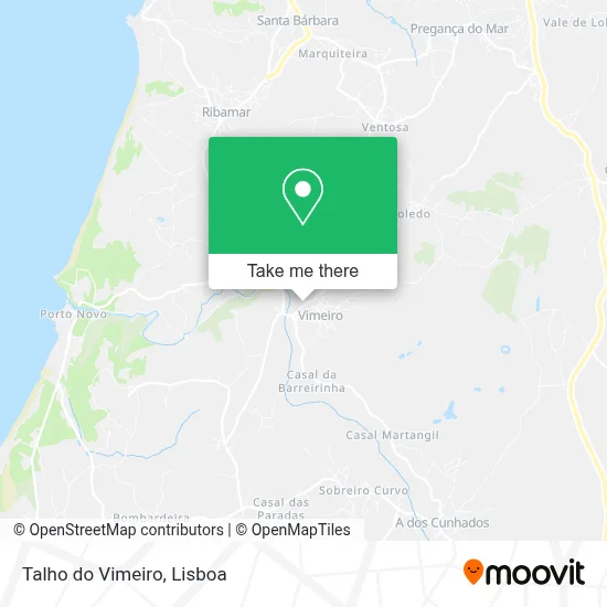 Talho do Vimeiro map