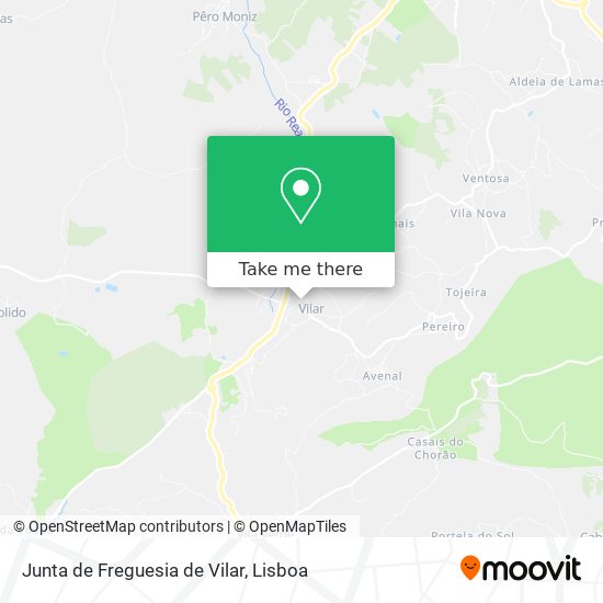 Junta de Freguesia de Vilar mapa