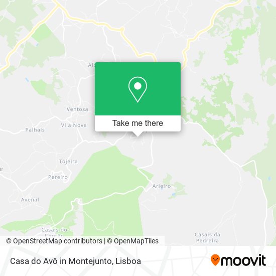 Casa do Avô in Montejunto mapa