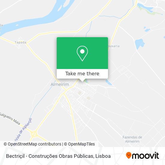 Bectriçil - Construções Obras Públicas mapa