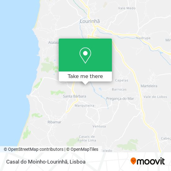 Casal do Moinho-Lourinhã mapa