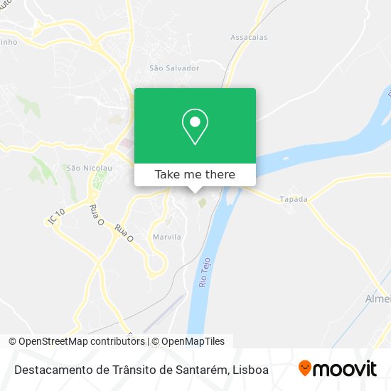 Destacamento de Trânsito de Santarém map
