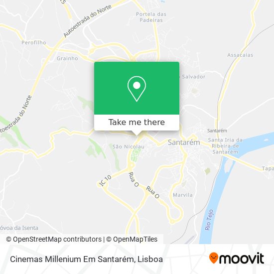 Cinemas Millenium Em Santarém map