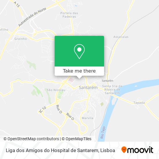 Liga dos Amigos do Hospital de Santarem mapa