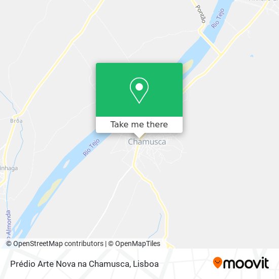 Prédio Arte Nova na Chamusca mapa