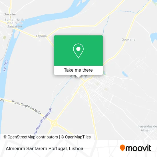 Almeirim Santarém Portugal map