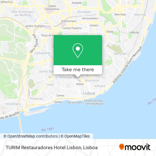 TURIM Restauradores Hotel Lisbon map