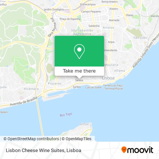 Lisbon Cheese Wine Suites map